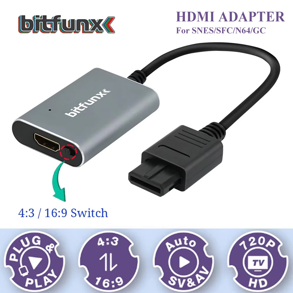 Gaming Console For Tv - Bitfunx 720P Adapter S-Video / AV