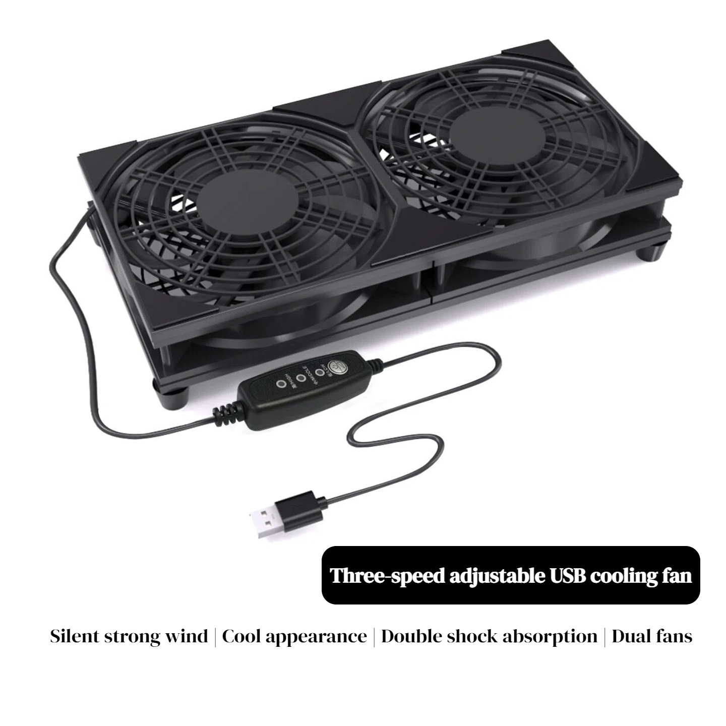 Gaming Console And Controller - Podwójny wentylator chłodzący USB z 3-stopniową