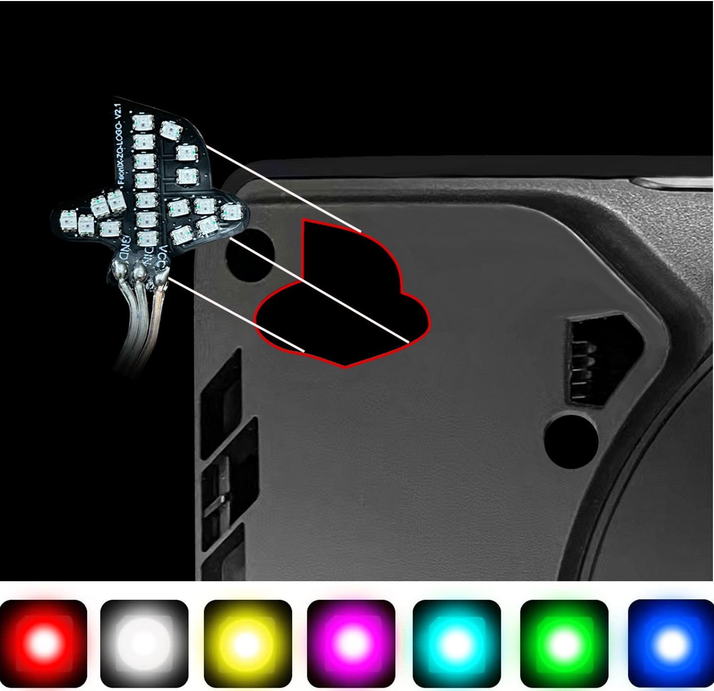 Światło nastrojowe RGB z synch – Gaming Console Logo recenzja i cena
