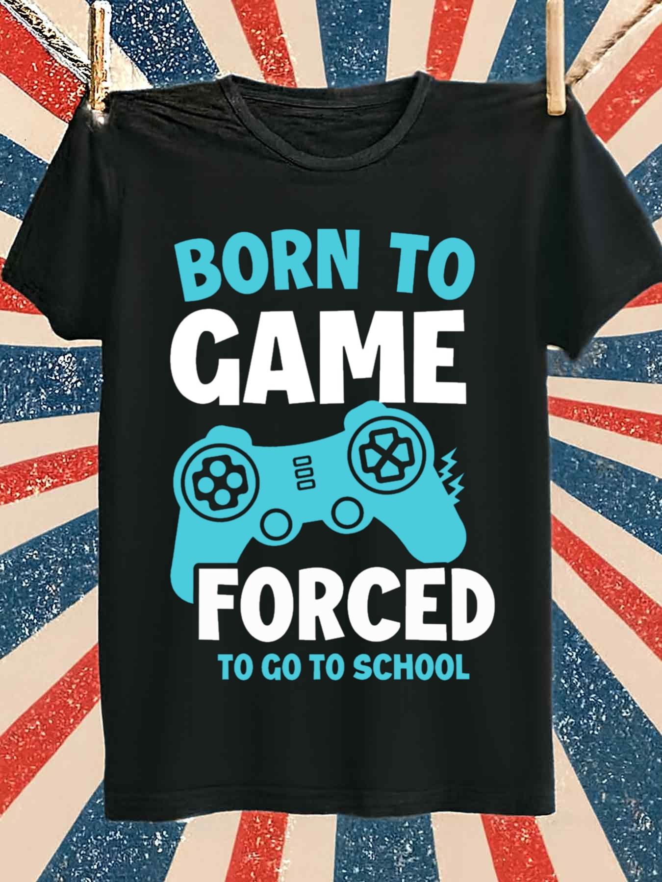 Koszulka męska Born to Game -  – Gaming Console Logo recenzja i cena